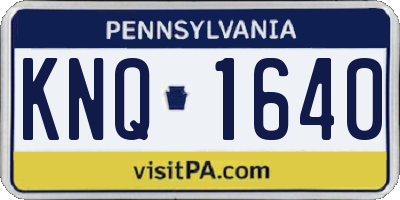 PA license plate KNQ1640