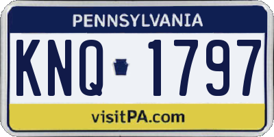 PA license plate KNQ1797