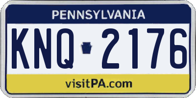 PA license plate KNQ2176