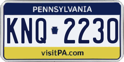 PA license plate KNQ2230