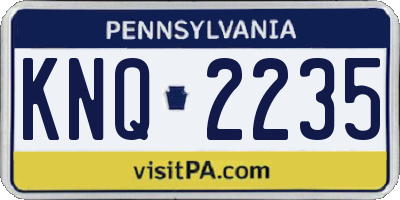 PA license plate KNQ2235