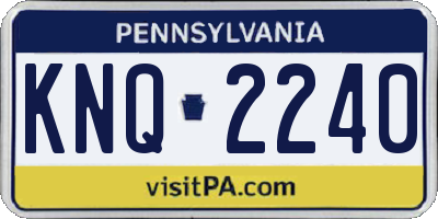 PA license plate KNQ2240