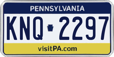 PA license plate KNQ2297