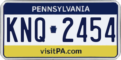 PA license plate KNQ2454