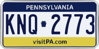 PA license plate KNQ2773