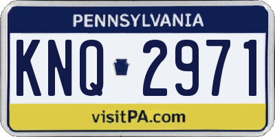 PA license plate KNQ2971