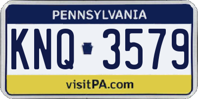 PA license plate KNQ3579