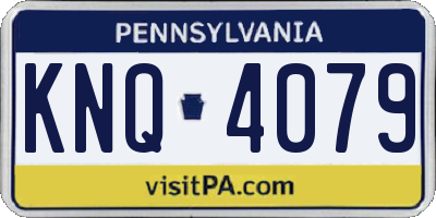 PA license plate KNQ4079