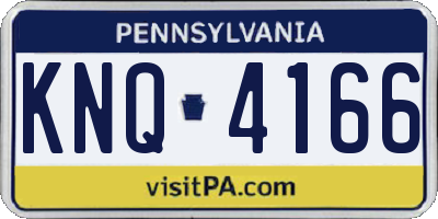 PA license plate KNQ4166