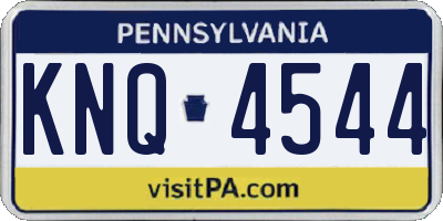PA license plate KNQ4544