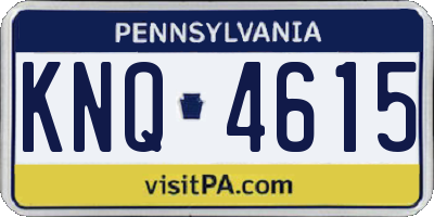 PA license plate KNQ4615