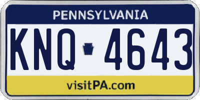PA license plate KNQ4643