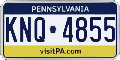 PA license plate KNQ4855