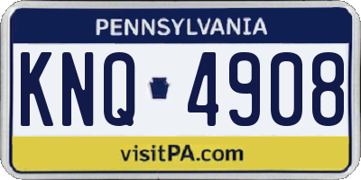 PA license plate KNQ4908