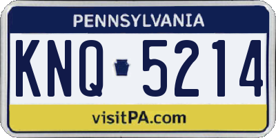 PA license plate KNQ5214