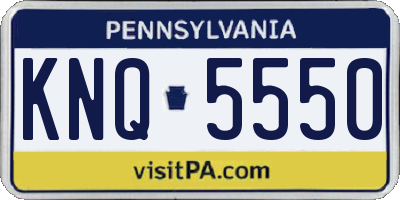 PA license plate KNQ5550