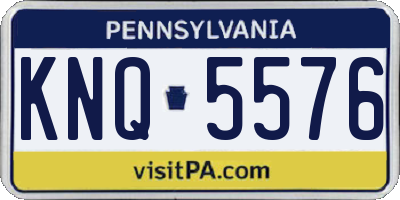 PA license plate KNQ5576