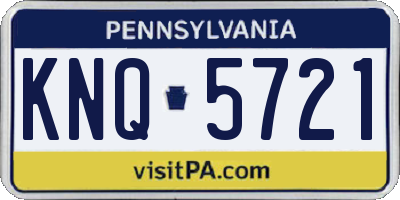 PA license plate KNQ5721