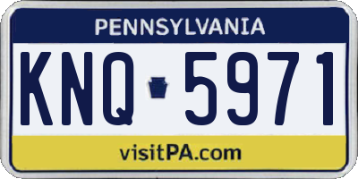 PA license plate KNQ5971