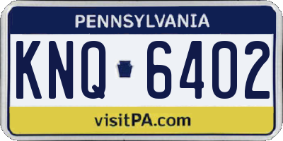 PA license plate KNQ6402