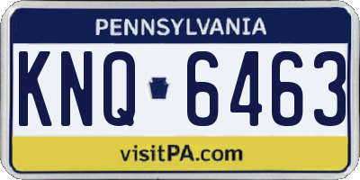 PA license plate KNQ6463