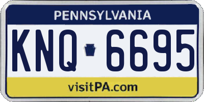 PA license plate KNQ6695