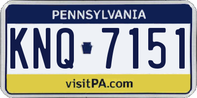 PA license plate KNQ7151
