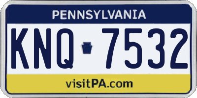 PA license plate KNQ7532