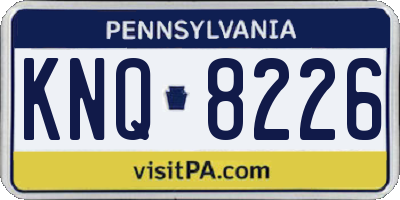 PA license plate KNQ8226