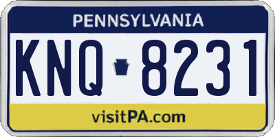PA license plate KNQ8231