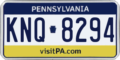 PA license plate KNQ8294