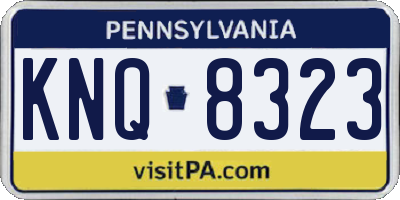 PA license plate KNQ8323