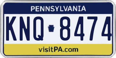 PA license plate KNQ8474