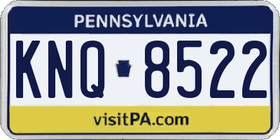 PA license plate KNQ8522