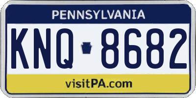 PA license plate KNQ8682