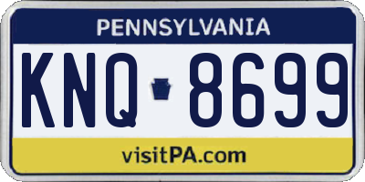 PA license plate KNQ8699