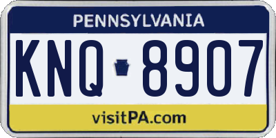 PA license plate KNQ8907