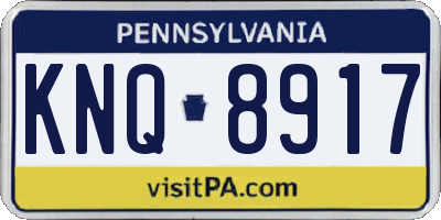 PA license plate KNQ8917