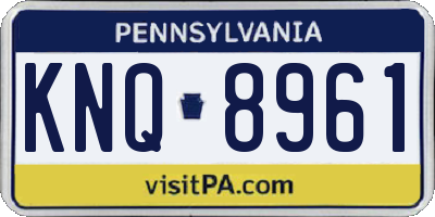 PA license plate KNQ8961