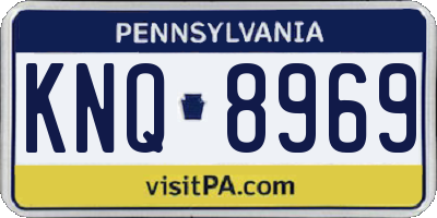 PA license plate KNQ8969