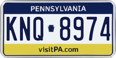 PA license plate KNQ8974