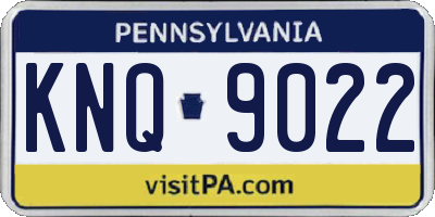PA license plate KNQ9022