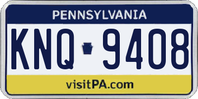 PA license plate KNQ9408
