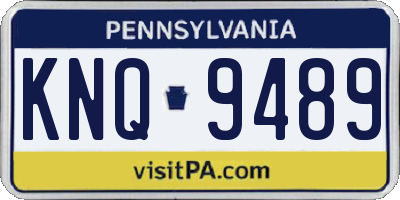 PA license plate KNQ9489