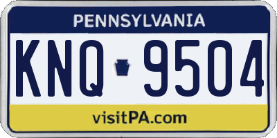 PA license plate KNQ9504