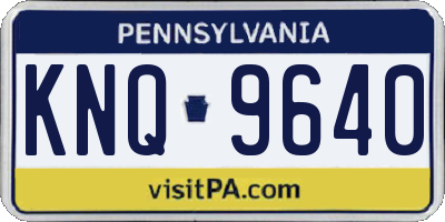 PA license plate KNQ9640
