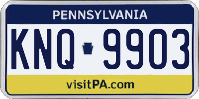 PA license plate KNQ9903
