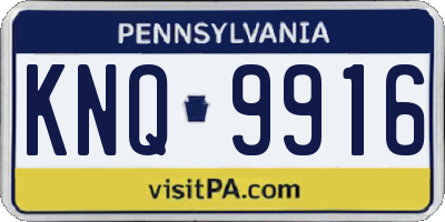PA license plate KNQ9916