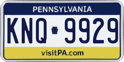 PA license plate KNQ9929