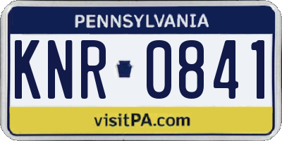PA license plate KNR0841